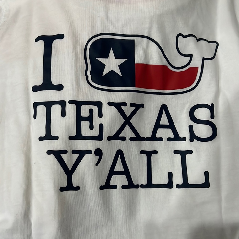 Vineyard Vines White Texas Long Sleeve Shirt